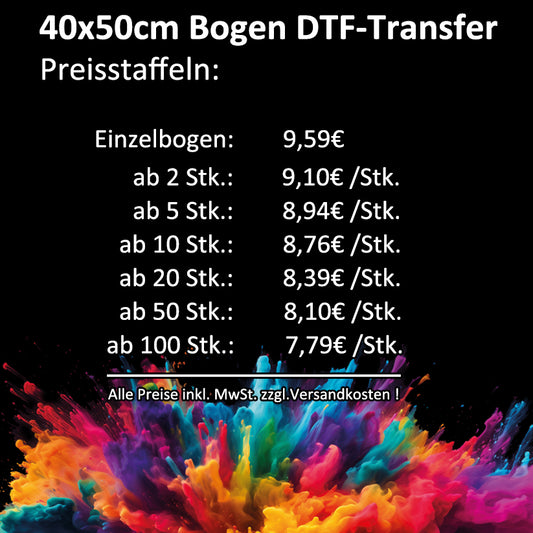 DTF Transfer „40x50cm Bogen“