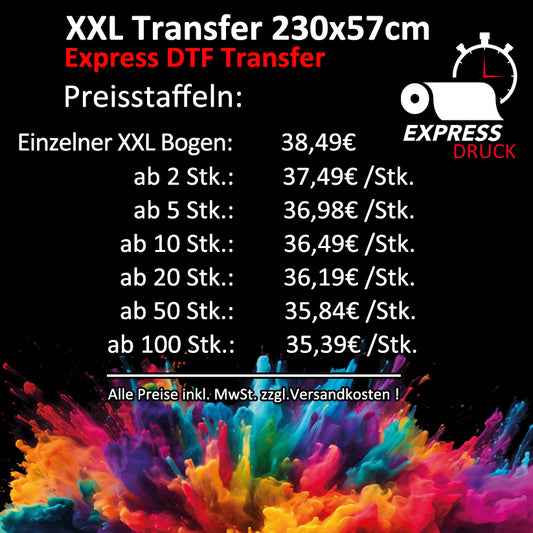 DTF Transfer “XXL Express“