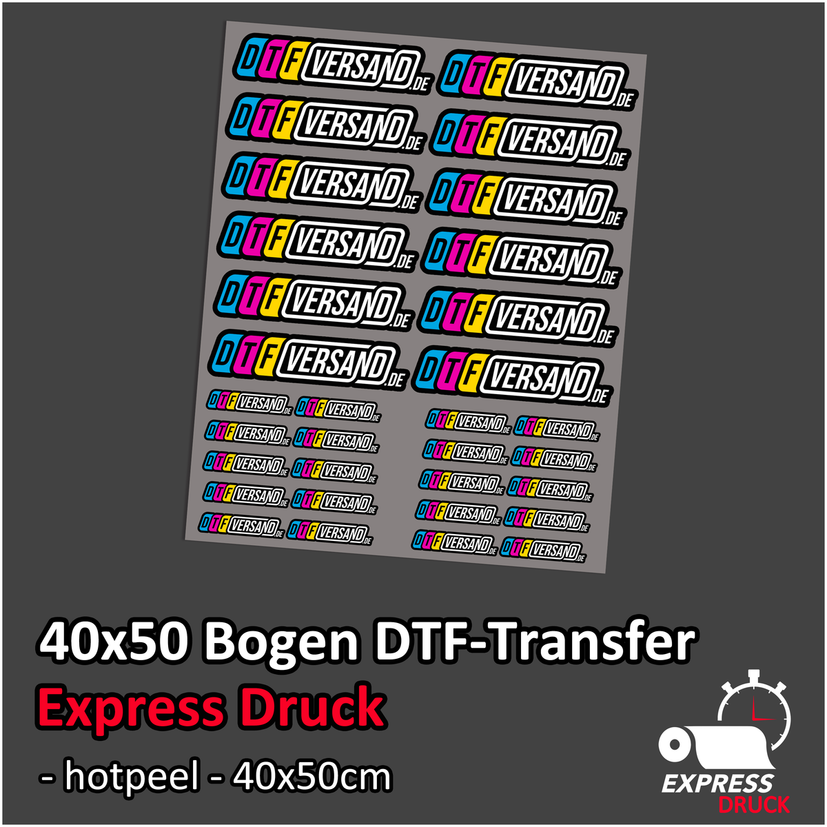DTF Transfer „40x50cm Bogen Express“